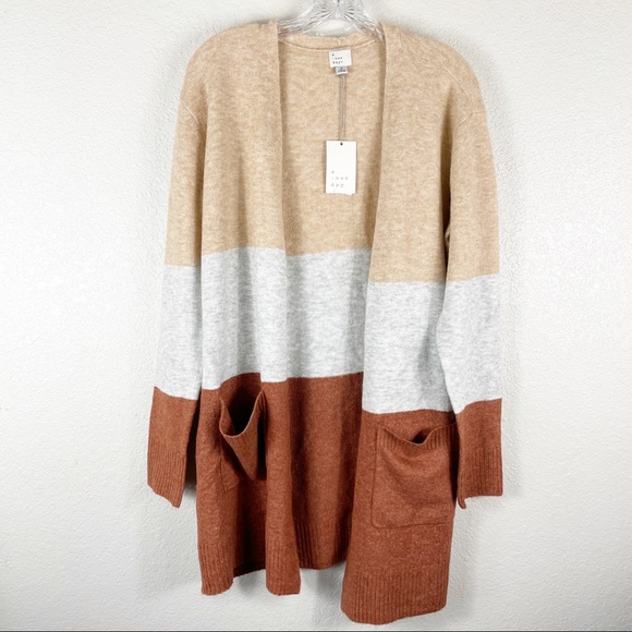 Nwt A New Day Color Block Cozy Cardigan 